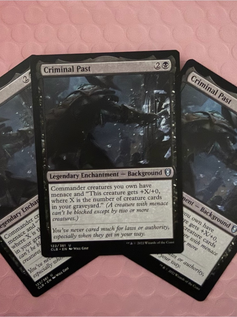 Criminal Past Legendary Enchantment Background - Black x3